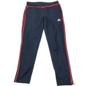 Women's Adidas Sweat Pant Navy Blue Red Climacool - Size Large
